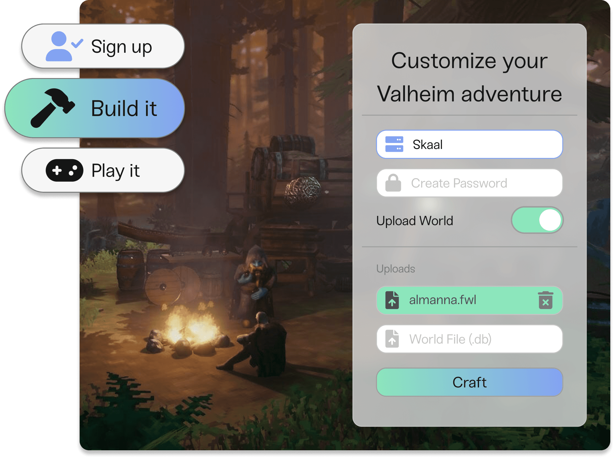 A screenshot of the Haptic game customization interface