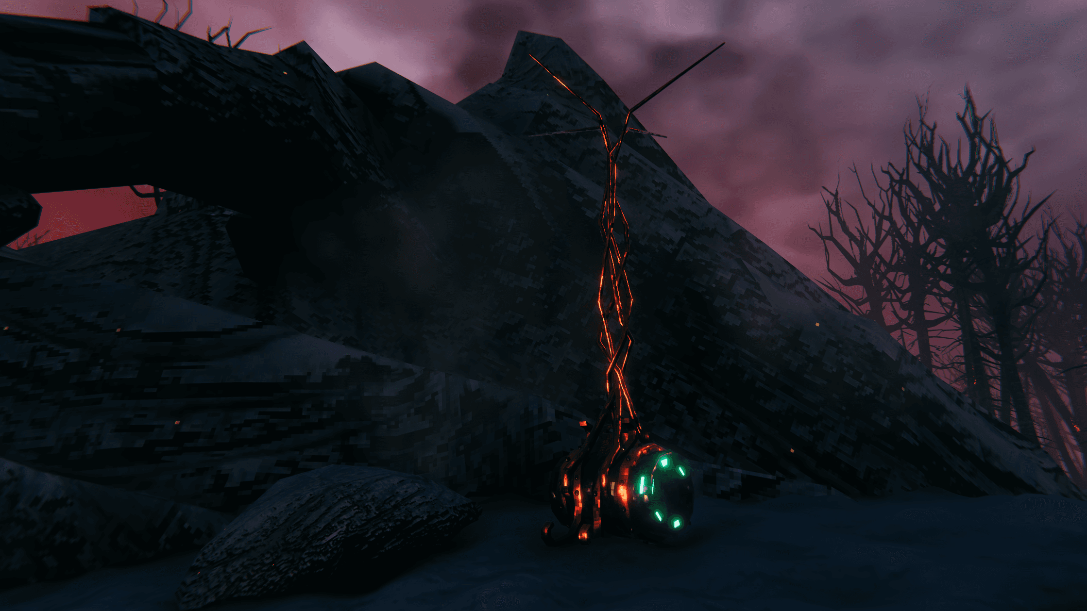 Strange contraption in the new Ashlands biome.